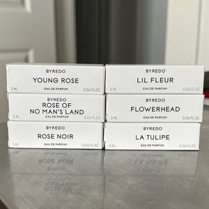 Byredo Floral Sampler Young Rose Lil Fleur Rose of No Mans Land Flowerhead &more